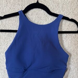 Lululemon Energy High-Neck Longline in Blue, size 6, NWT